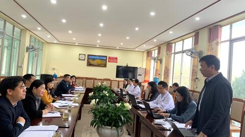 Lãnh đạo Sở Y tế tỉnh Lạng Sơn làm việc tại Trung tâm Y tế huyện Đình Lập