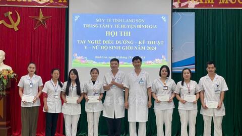 TTYT Bình Gia tổ chức Hội thi Tay nghề Điều dưỡng, Kỹ thuật Y, Nữ hộ sinh giỏi năm 2024