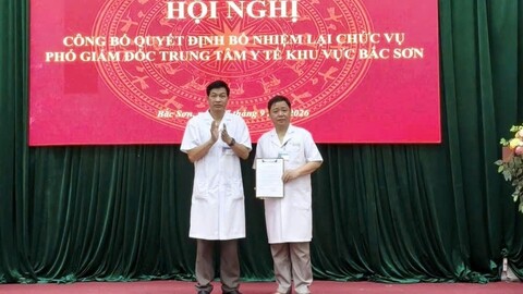 Trung tâm Y tế khu vực Bắc Sơn công bố quyết định của Sở Y tế về công tác cán bộ